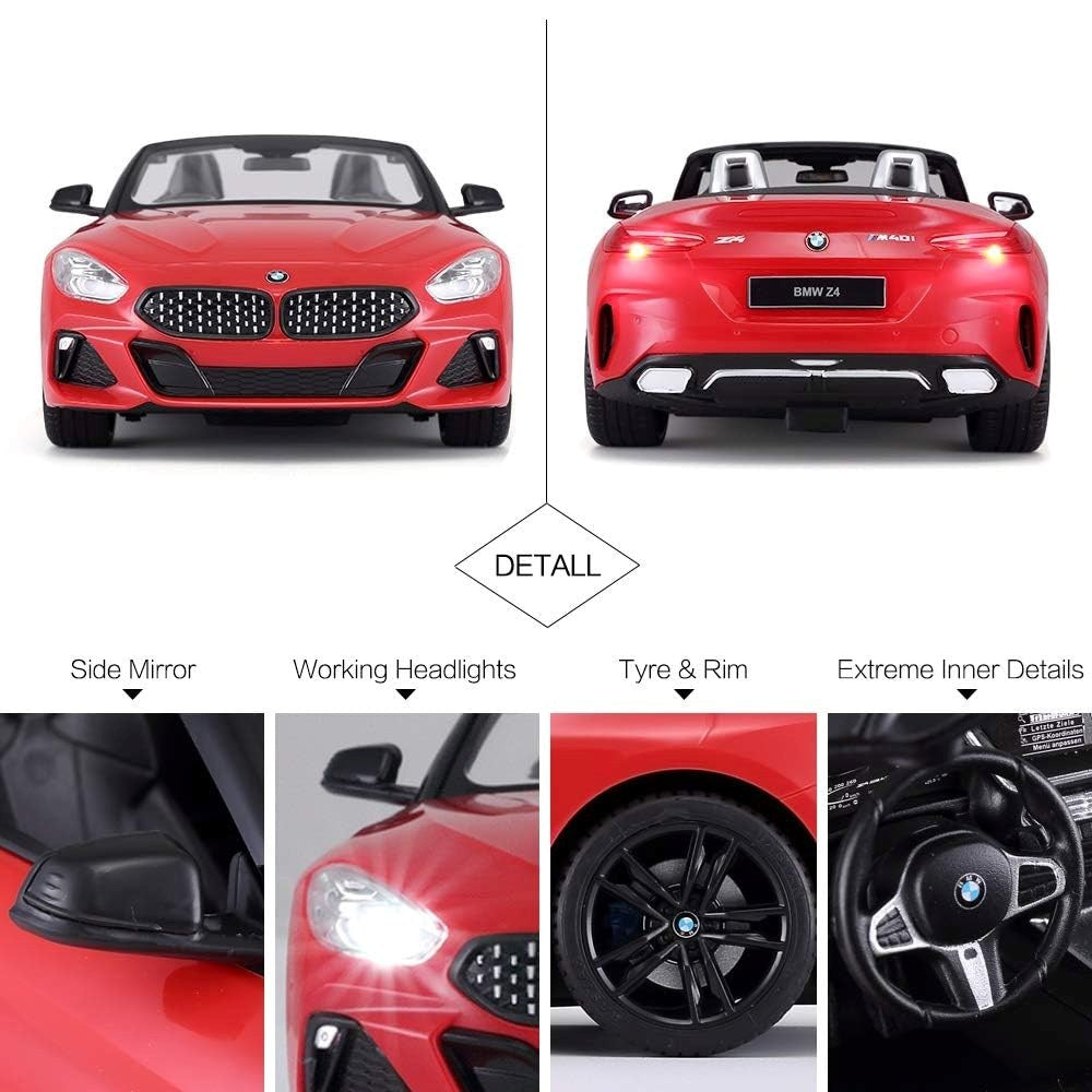 Rastar 1:14 BMW Z4 Roadster Uzaktan Kumandalı Araba | 2.4 Ghz 31 Cm Işıklı Kırmızı 6 Yaş ve Üzeri Çocuklar İçin