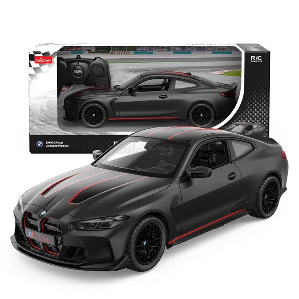 Rastar 1:16 RC BMW M4 CSL Uzaktan Kumandalı Araba | 2.4 Ghz 30 Cm Mat Siyah 6+ Yaş ve Üzeri Çocuklar İçin