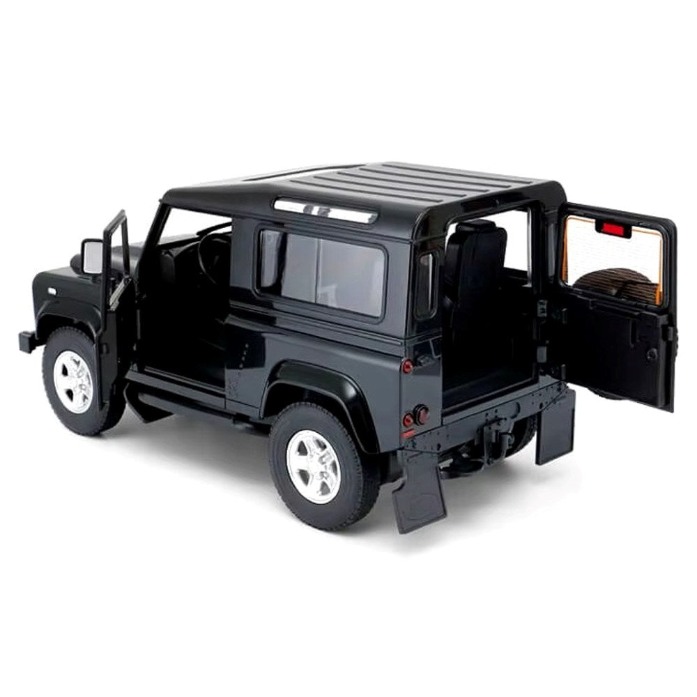 Rastar 1:14 RC Land Rover Defender Uzaktan Kumandalı Araba | 2.4 Ghz 29 Cm Işıklı Siyah Elle Açılan Kapılar 6+ Yaş ve Üzeri Çocuklar İçin