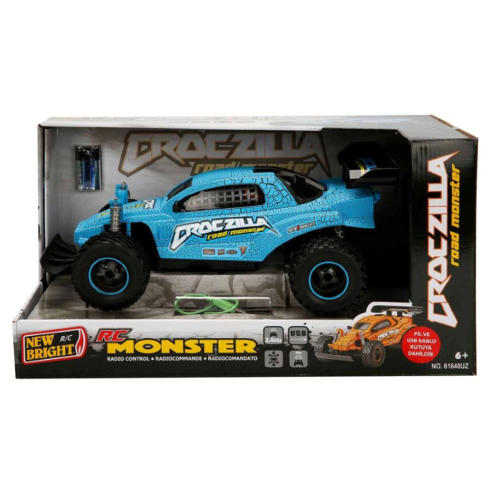 New Bright 1:16 Rc Uzaktan Kumandalı Monster Craczilla 2.4 Ghz. Usb Şarj 34 Cm Mavi