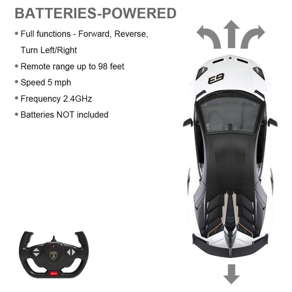 Rastar 1:14 Lamborghini Aventador SVJ Uzaktan Kumandalı Araba 2.4 Ghz Işıklı Beyaz 34 Cm | 6 Yaş ve
