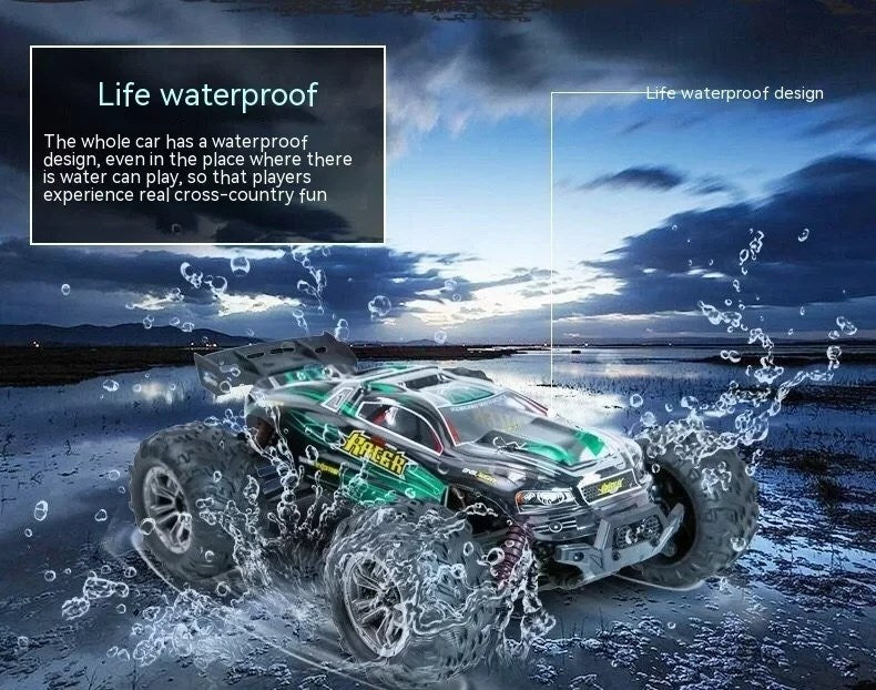 Xinlehong 1:16 RC Brushless 36 km/s 2.4Ghz 4WD USB Şarj Kırmızı Yüksek Hızlı Uzaktan Kumandalı Araba | Su Geçirmez Gövde 60 Metre Kumanda Mesafesi