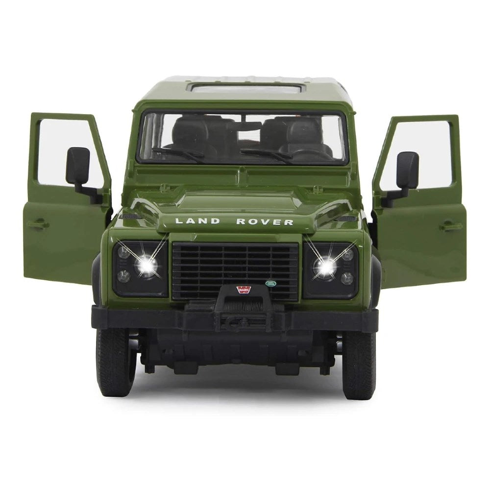 Rastar 1:14 RC Land Rover Defender Uzaktan Kumandalı Araba | 2.4 Ghz 29 Cm Işıklı Yeşil Elle Açılan Kapılar 6+ Yaş ve Üzeri Çocuklar İçin