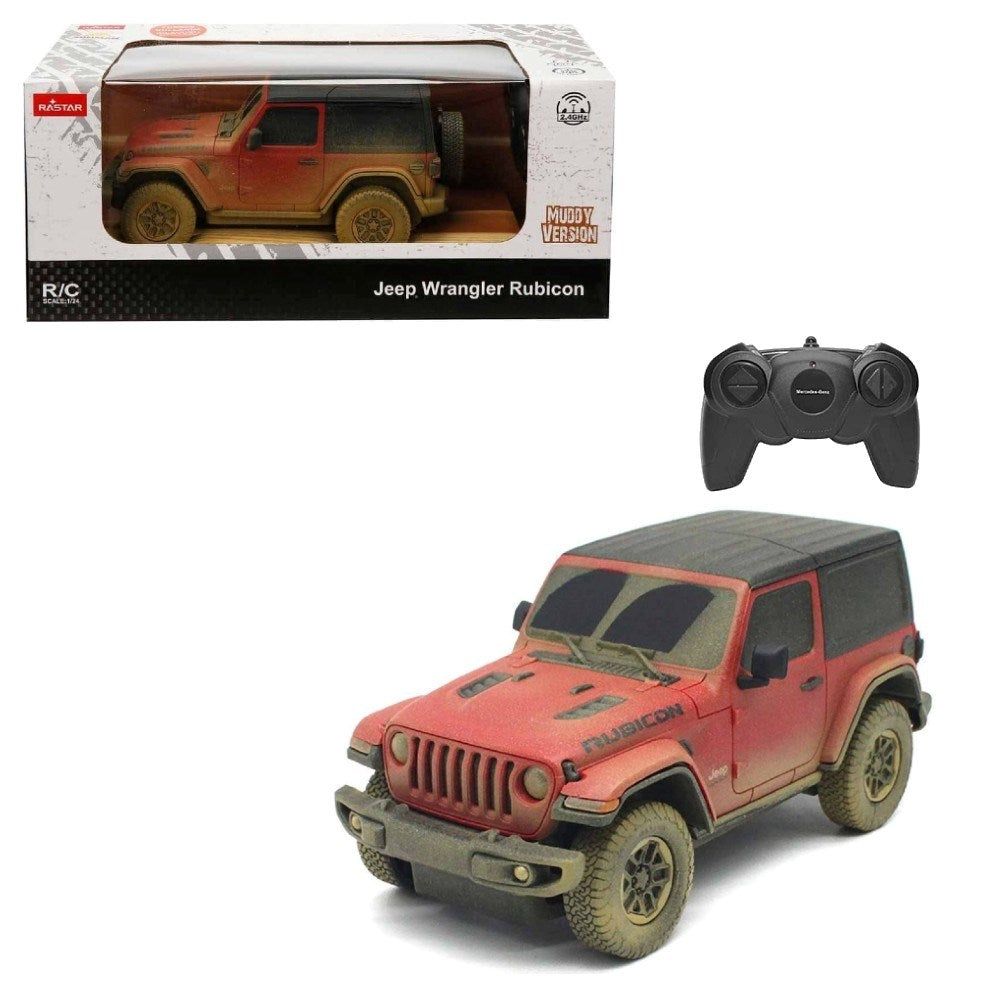 Rastar 1:24 Jeep Wrangler Rubicon Uzaktan Kumandalı Araba Muddy 2.4 Ghz | 6 Yaş ve Üzeri Çocuklar İçin