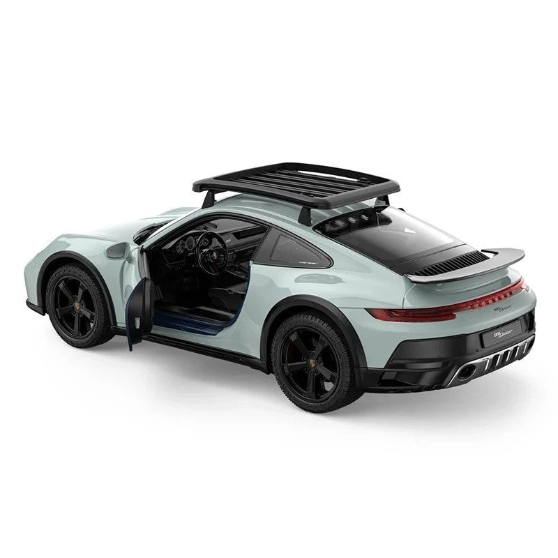 Rastar 1:14 RC Porsche 911 Dakar Uzaktan Kumandalı Araba | 2.4 Ghz 32 Cm Işıklı Elle Açılan Kapılar Gölge Yeşil Lisanslı Model 6+ Yaş ve Üzeri Çocukla
