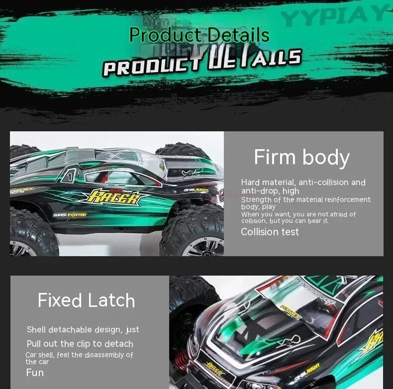 Xinlehong 1:16 RC Brushless 36 km/s 2.4Ghz 4WD USB Şarj Kırmızı Yüksek Hızlı Uzaktan Kumandalı Araba | Su Geçirmez Gövde 60 Metre Kumanda Mesafesi