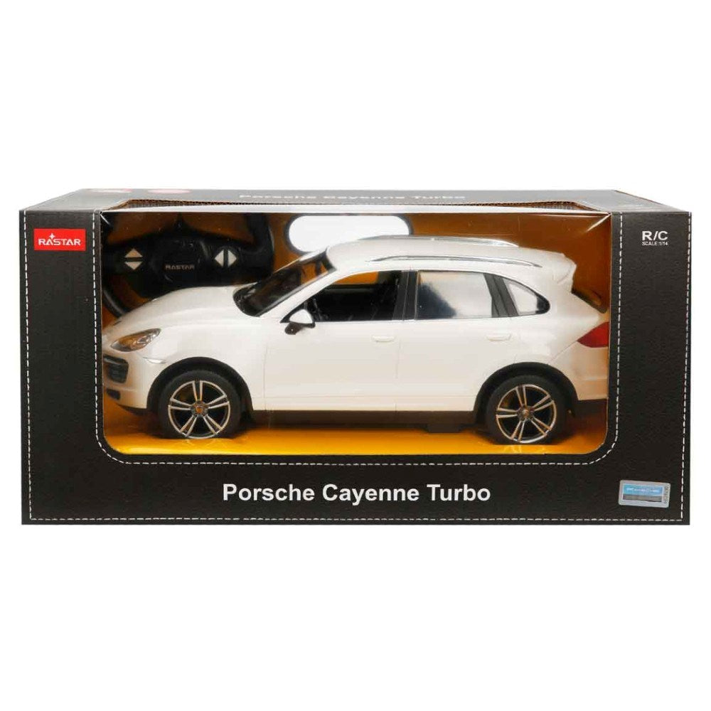 Rastar 1:14 Porsche Cayenne Turbo Uzaktan Kumandalı Araba 2.4 Ghz Işıklı Beyaz 30 cm | 6 Yaş ve Üzeri Çocuklar İçin