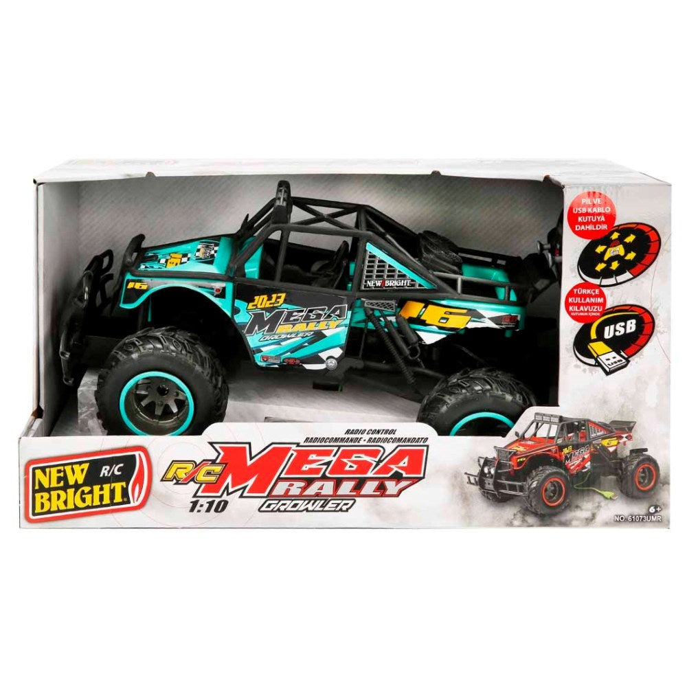 New Bright 1:10 Rc Uzaktan Kumandalı Mega Rally Growler 2.4 Ghz. Usb Şarj 40 Cm Yeşil