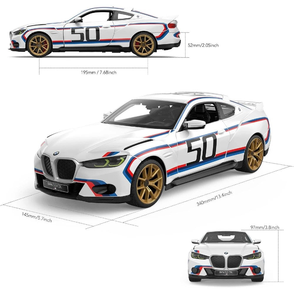 Rastar 1:14 Bmw 3.0 CSL Uzaktan Kumandalı Araba 2.4 Ghz Işıklı Beyaz 30 Cm | 6 Yaş ve Üzeri Çocuklar İçin