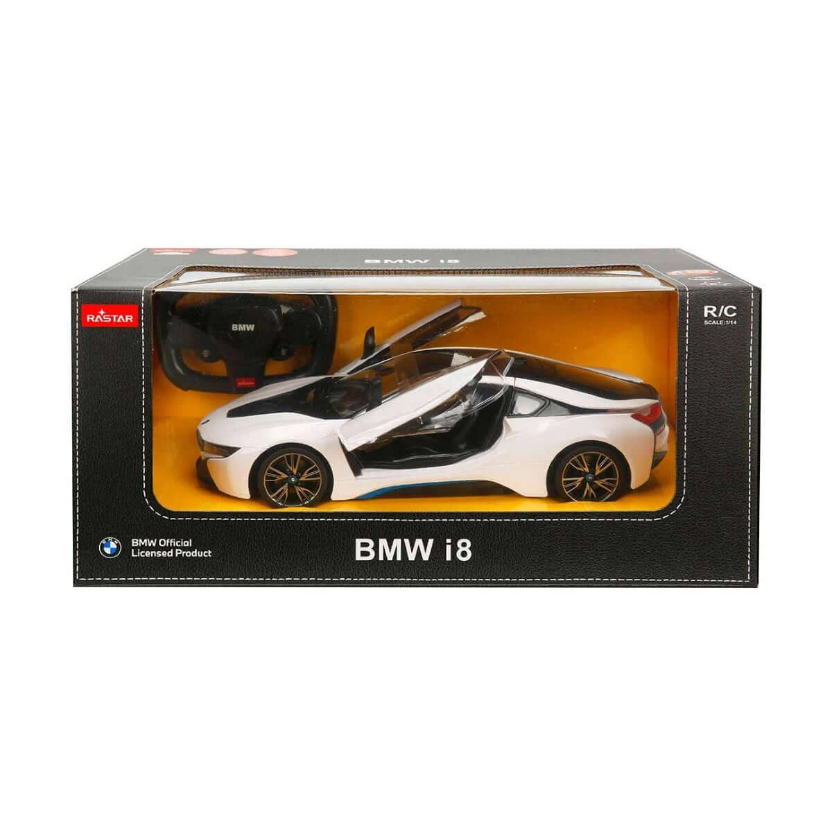 Rastar 1:14 RC BMW i8 Uzaktan Kumandalı Araba | 2.4 Ghz, USB Şarj, Beyaz, Lisanslı Model, Otomatik Açılır Kapılı, 6 Yaş+