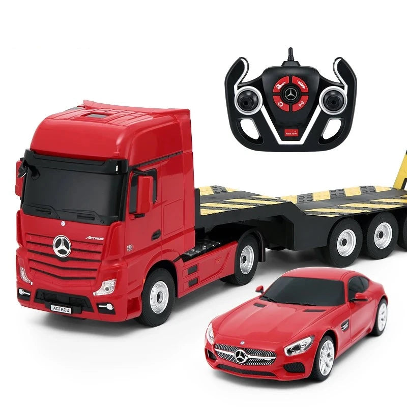 Rastar 1:26 RC Mercedes-Benz Actros Uzaktan Kumandalı Tır 1:24 RC Mercedes-AMG GT Araç Dahil | 2.4 Ghz USB Şarj Kırmızı Lisanslı Model 6+ Yaş ve Üzeri Çocuklar İçin