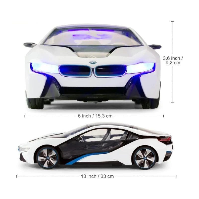 Rastar 1:14 RC BMW i8 Uzaktan Kumandalı Araba | 2.4 Ghz USB Şarj Beyaz 30 Cm Lisanslı Model Işıklı Otomatik Açılır Kapı 6+ Yaş ve Üzeri Çocuklar İçin