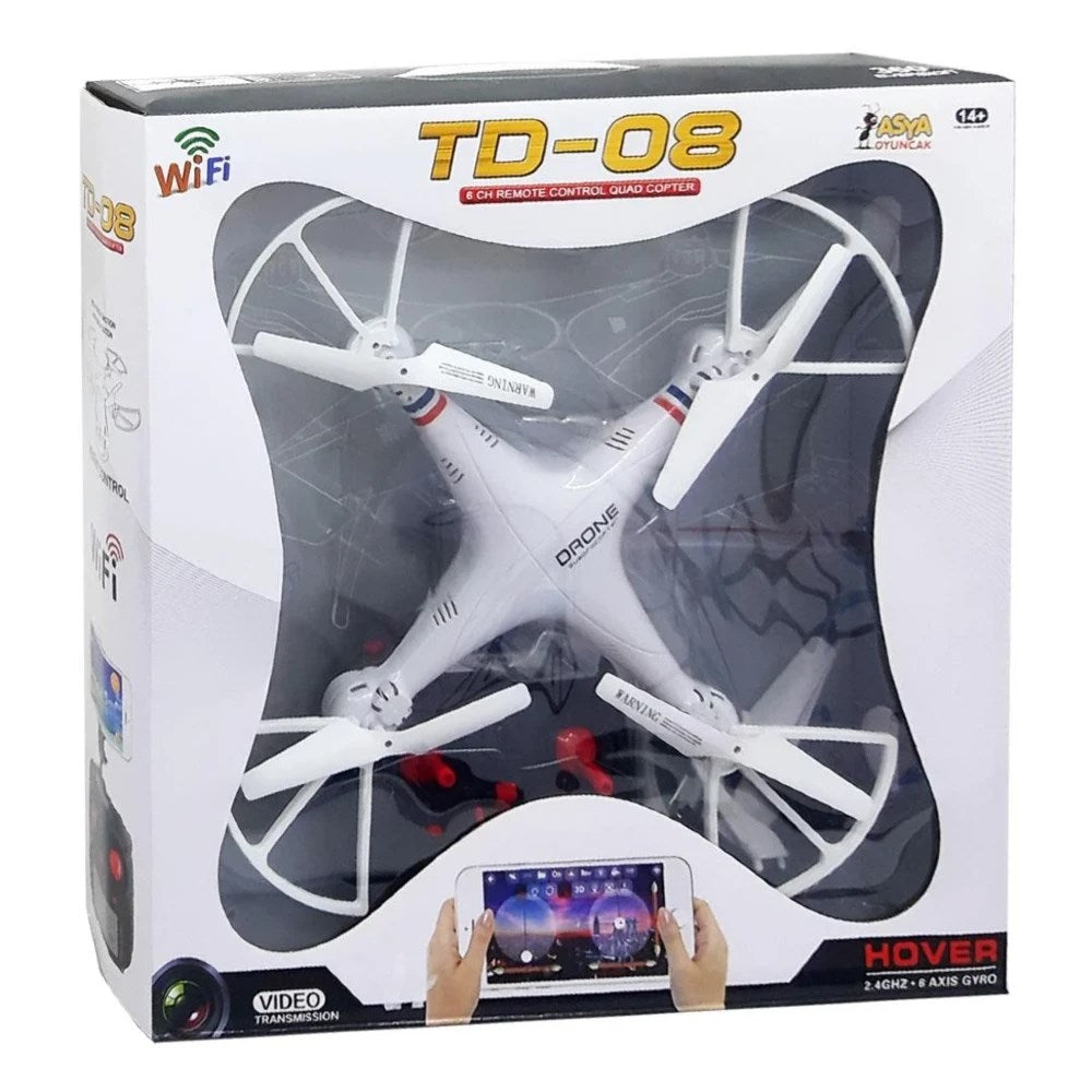 Asya TD-08 RC Quadcopter Uzaktan Kumandalı Kameralı Drone