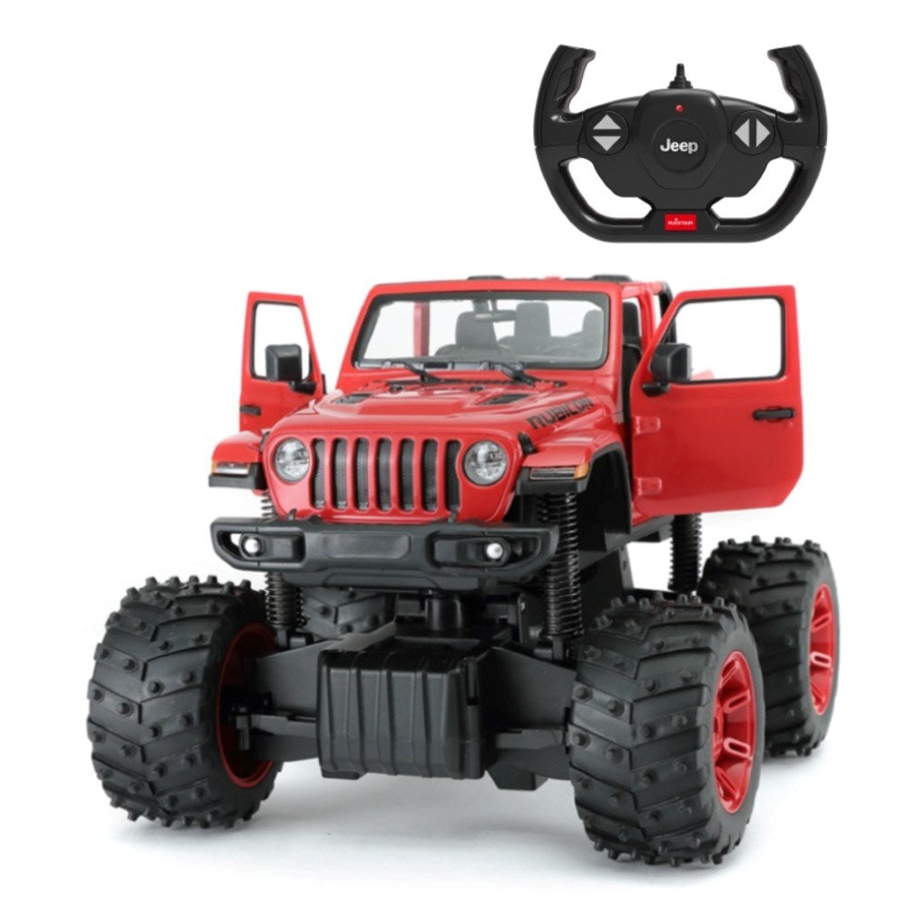 Rastar 1:14 Jeep Wrangler Rubicon Uzaktan Kumandalı Araba Big Wheel Off-Roader 2.4 Ghz Kırmızı 28 Cm
