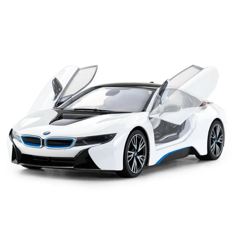 Rastar 1:14 RC BMW i8 Uzaktan Kumandalı Araba | 2.4 Ghz USB Şarj Beyaz 30 Cm Lisanslı Model Işıklı Otomatik Açılır Kapı 6+ Yaş ve Üzeri Çocuklar İçin