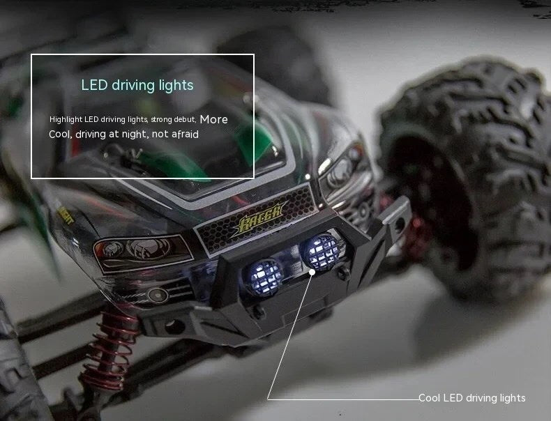 Xinlehong 1:16 RC Brushless 36 km/s 2.4Ghz 4WD USB Şarj Kırmızı Yüksek Hızlı Uzaktan Kumandalı Araba | Su Geçirmez Gövde 60 Metre Kumanda Mesafesi