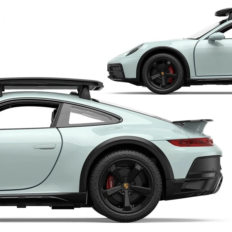 Rastar 1:14 RC Porsche 911 Dakar Uzaktan Kumandalı Araba | 2.4 Ghz 32 Cm Işıklı Elle Açılan Kapılar Gölge Yeşil Lisanslı Model 6+ Yaş ve Üzeri Çocukla