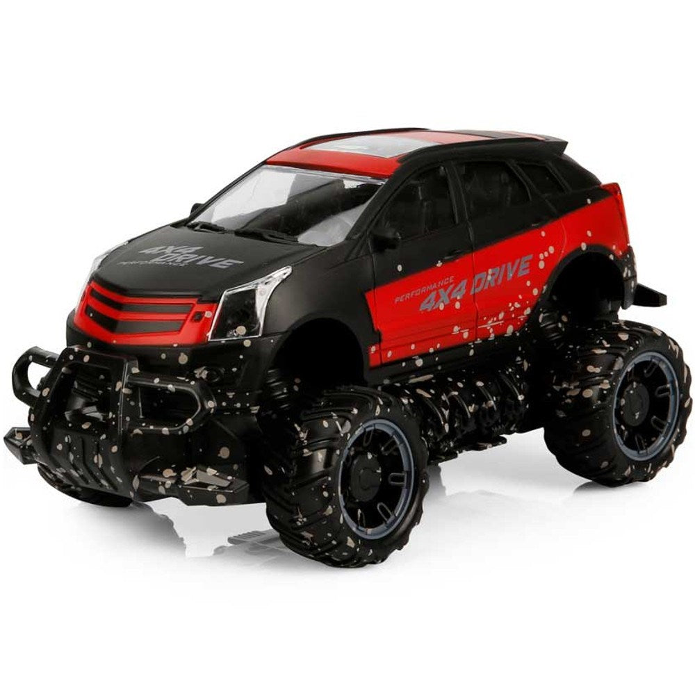 Crazon 1:18 RC Crazy Off-Road Pickup Uzaktan Kumandalı Araba | 2.4 Ghz USB Şarj 15 Km/h 23 Cm Çamurlu Kırmızı 4x4 Off-Road Tasarım 6+ Yaş ve Üzeri Çocuklar İçin