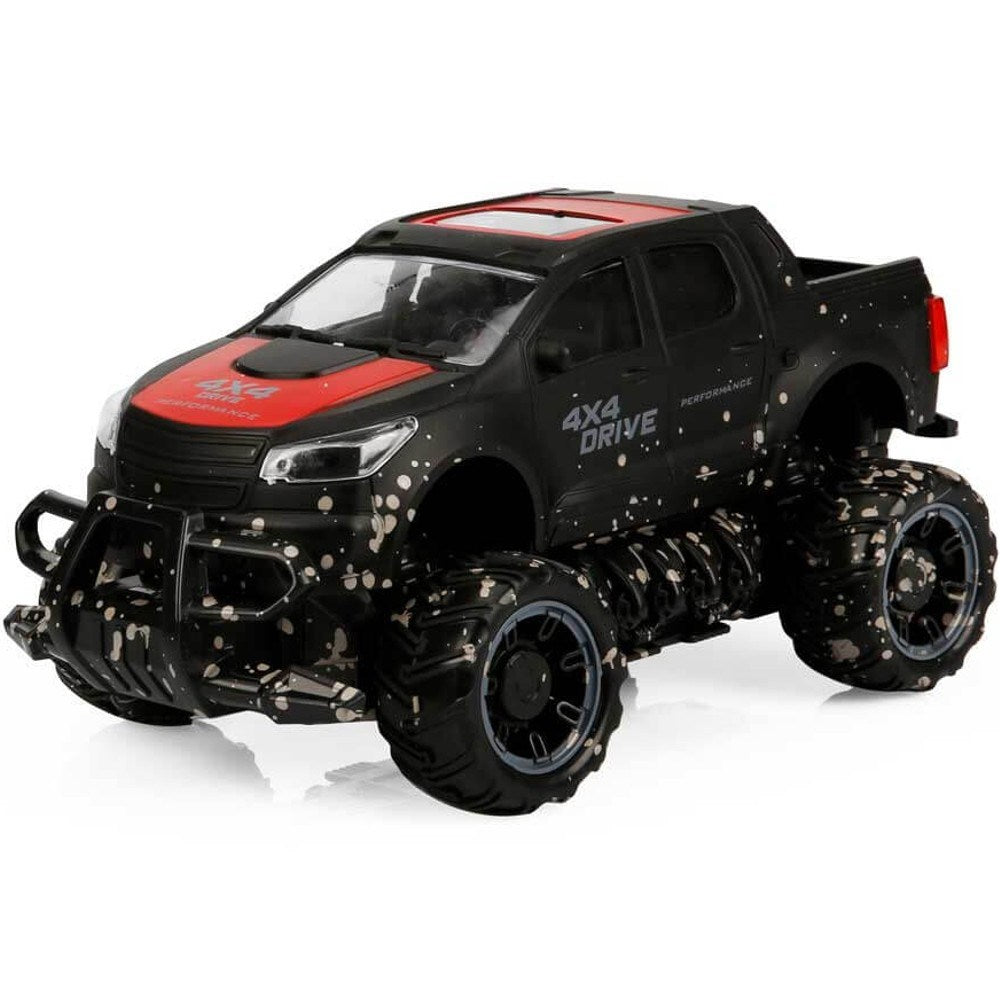 Crazon 1:18 Uzaktan Kumandalı 4x4 Crazy Off-Road Araba 2.4 Ghz Usbj Şarj Siyah Kırmızı