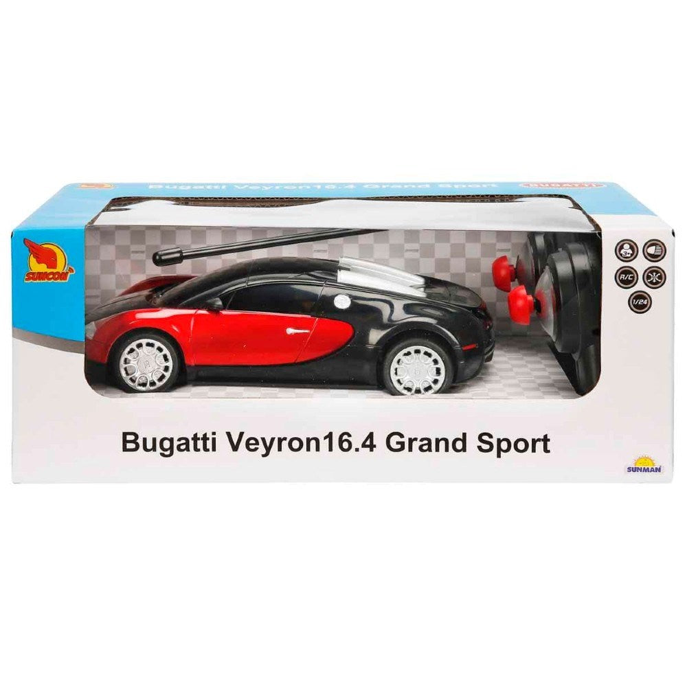 Suncon 1:24 Uzaktan Kumandalı Işıklı Bugatti Veyron 16.4 Kırmızı