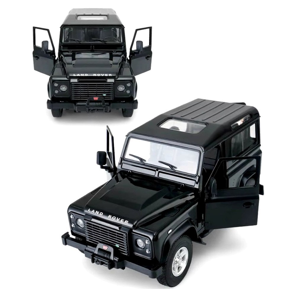 Rastar 1:14 RC Land Rover Defender Uzaktan Kumandalı Araba | 2.4 Ghz 29 Cm Işıklı Siyah Elle Açılan Kapılar 6+ Yaş ve Üzeri Çocuklar İçin
