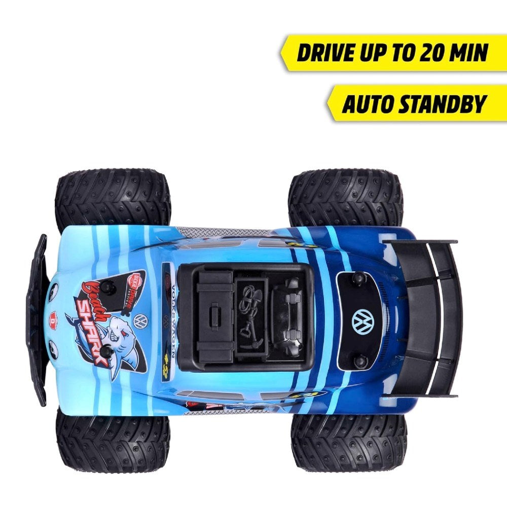 Dickie 1:18 RC Volkswagen Beetle Monster Bug Uzaktan Kumandalı Araba | 2.4 Ghz USB Şarj 23 Cm 12 Km/s Işıklı Off-Road 6+ Yaş ve Üzeri Çocuklar İçin Kumoyu !