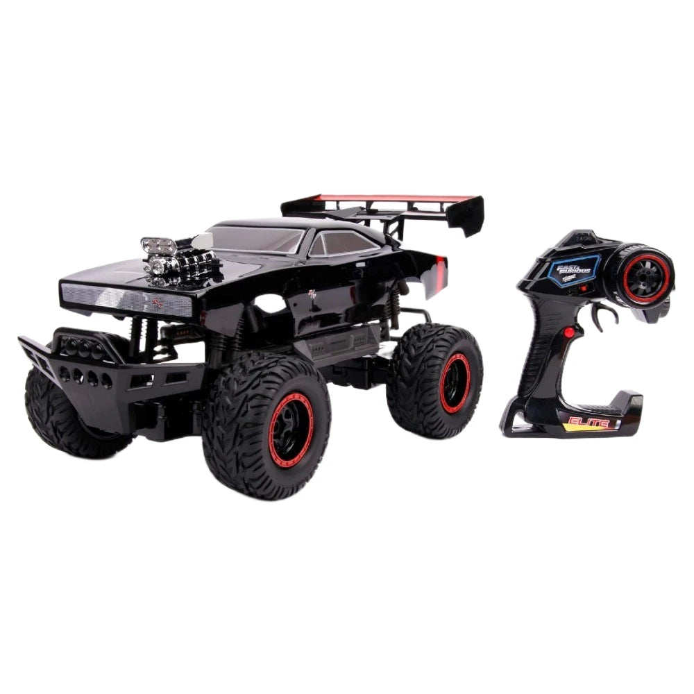 Jada 1:12 RC Dom's 1970 Dodge Charger (4x4) Uzaktan Kumandalı Araba | 2.4 Ghz USB Şarj 47 Cm Fast & Furious Turbo Modu Fonksiyon 8+ Yaş ve Üzeri Çocuklar İçin