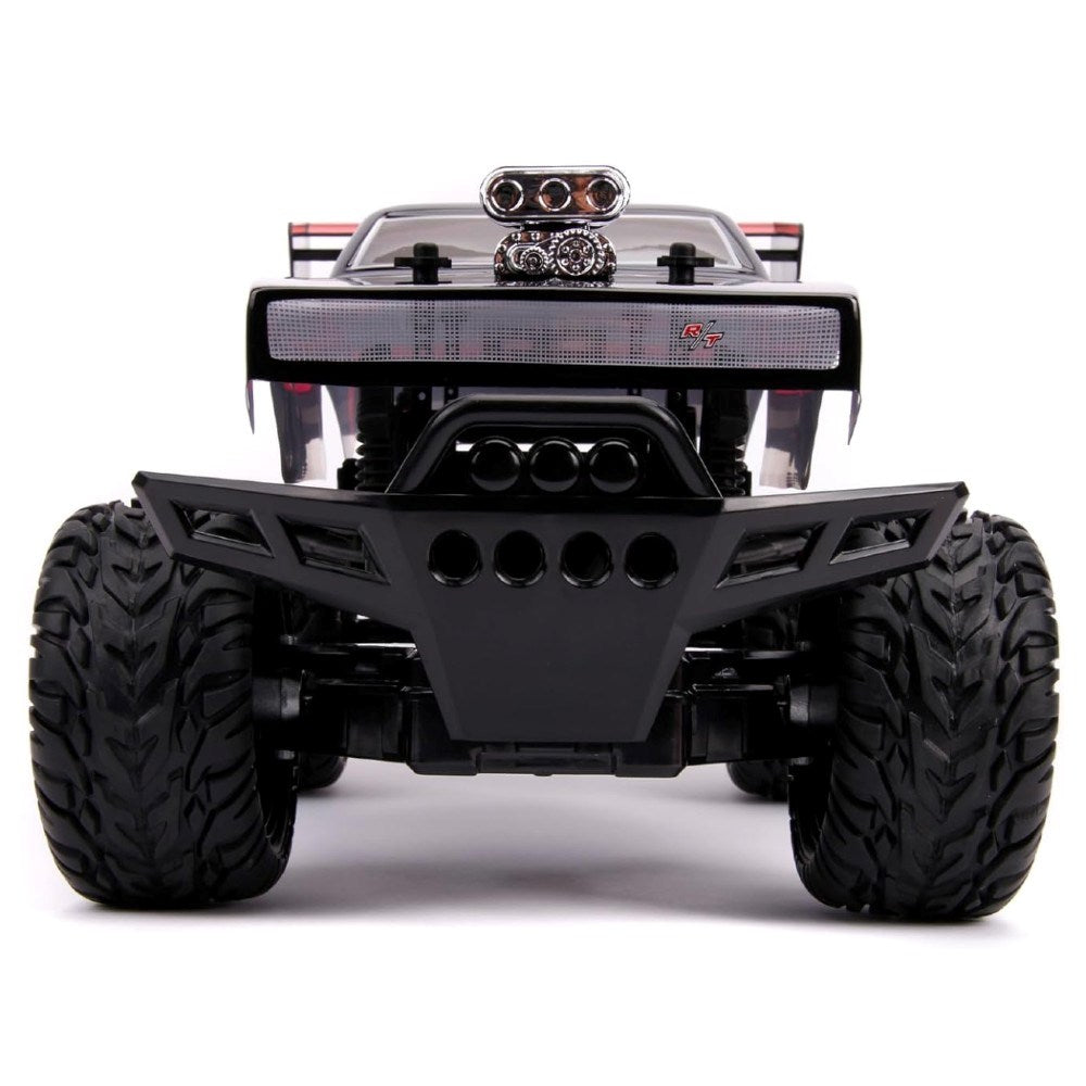 Jada 1:12 RC Dom's 1970 Dodge Charger (4x4) Uzaktan Kumandalı Araba | 2.4 Ghz USB Şarj 47 Cm Fast & Furious Turbo Modu Fonksiyon 8+ Yaş ve Üzeri Çocuklar İçin