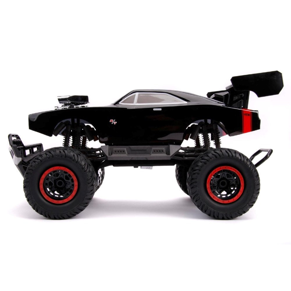 Jada 1:12 RC Dom's 1970 Dodge Charger (4x4) Uzaktan Kumandalı Araba | 2.4 Ghz USB Şarj 47 Cm Fast & Furious Turbo Modu Fonksiyon 8+ Yaş ve Üzeri Çocuklar İçin