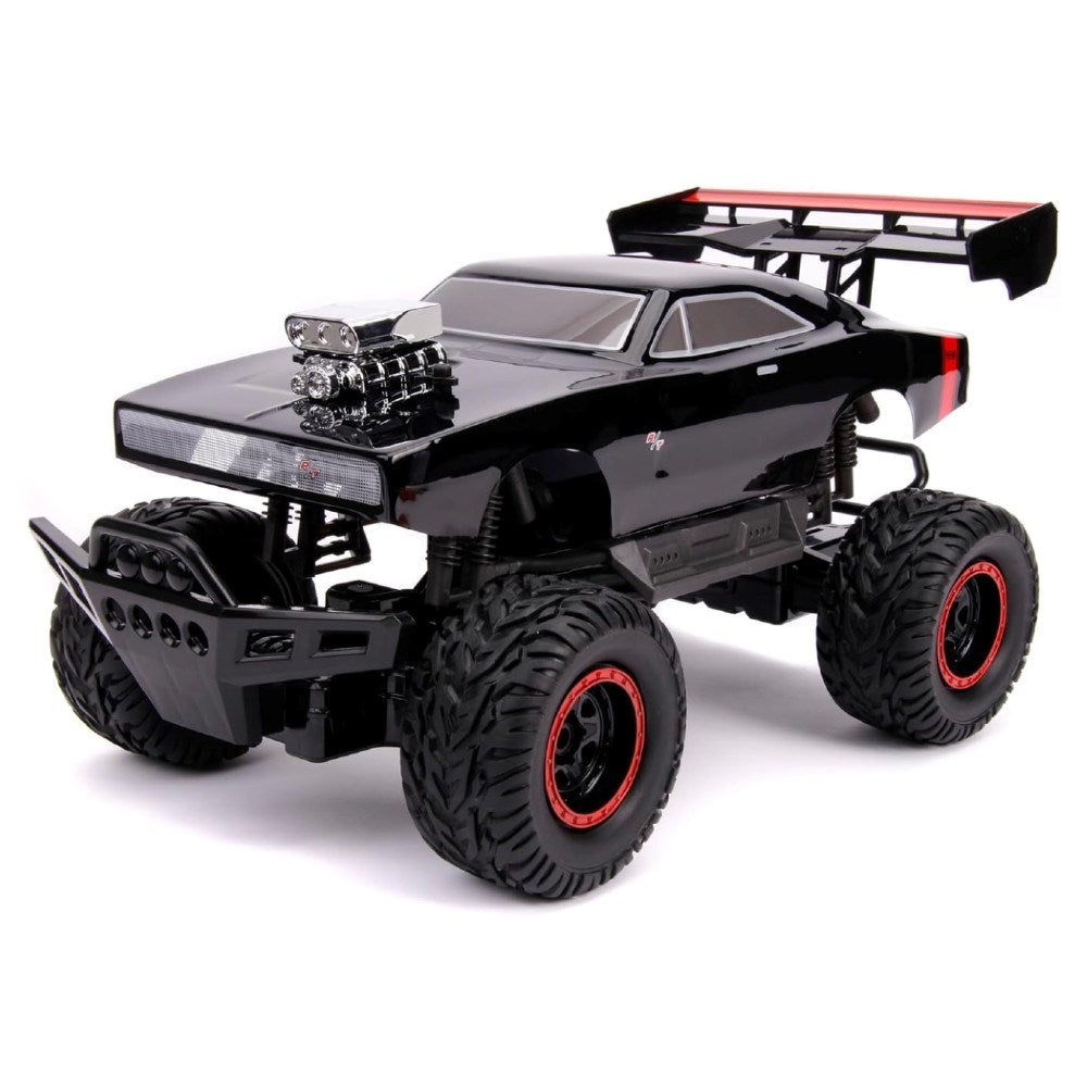 Jada 1:12 RC Dom's 1970 Dodge Charger (4x4) Uzaktan Kumandalı Araba | 2.4 Ghz USB Şarj 47 Cm Fast & Furious Turbo Modu Fonksiyon 8+ Yaş ve Üzeri Çocuklar İçin