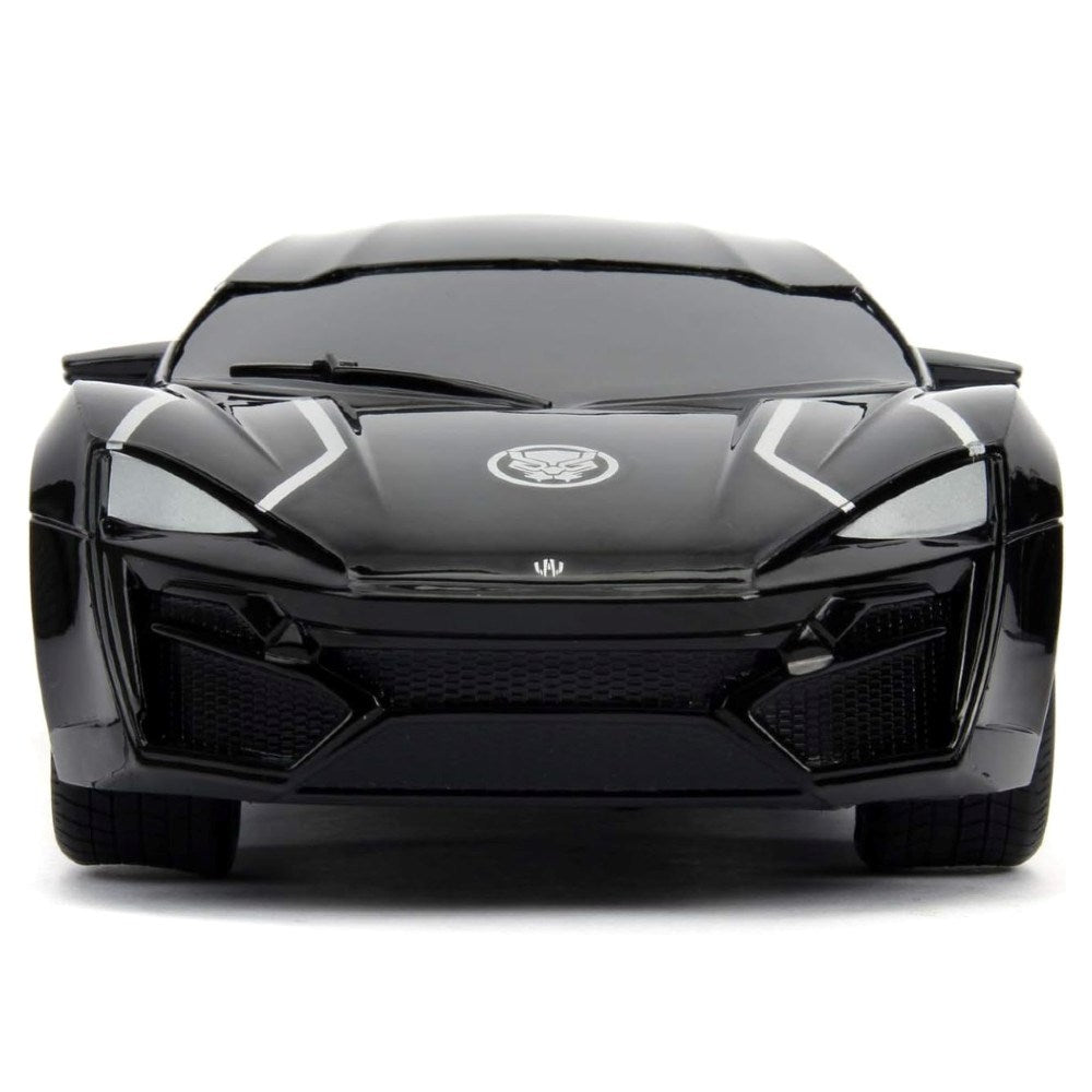 Jada 1:16 RC Black Panther Lykan Hypersport Uzaktan Kumandalı Araba | 2.4 Ghz USB Şarj 29 Cm Marvel Avengers Lisanslı Turbo Modlu 6+ Yaş ve Üzeri Çocuklar İçin