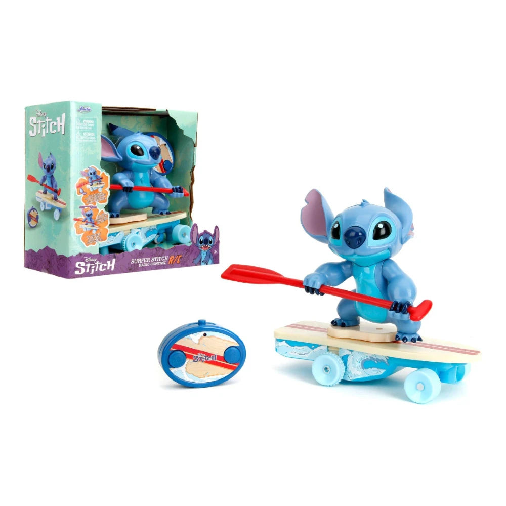 Jada 1:20 Surfer Stitch Uzakntan Kumandalı Araç | 2.4 Ghz 25 Cm Disney Lisanslı Wheelie (Ön Kaldırma) ve 360° Spin Fonksiyonlu +3 Yaş ve Üzeri Çocuklar İçin