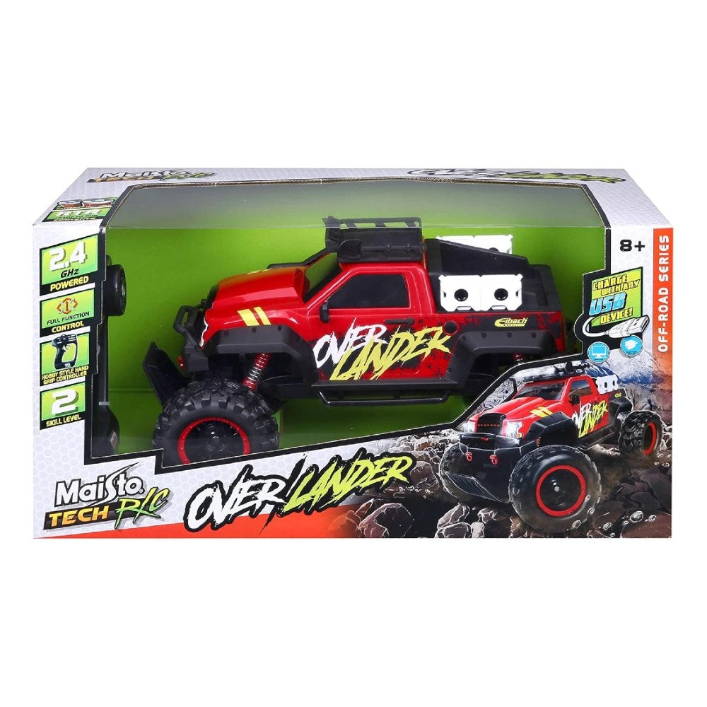 Maisto 1:14 RC Over Lander Uzaktan Kumandalı Araba | 2.4 Ghz USB Şarj 38 Cm Off-Road Tasarım Full Fonksiyon Yüksek Gövde 8+ Yaş ve Üzeri Çocuklar İçin