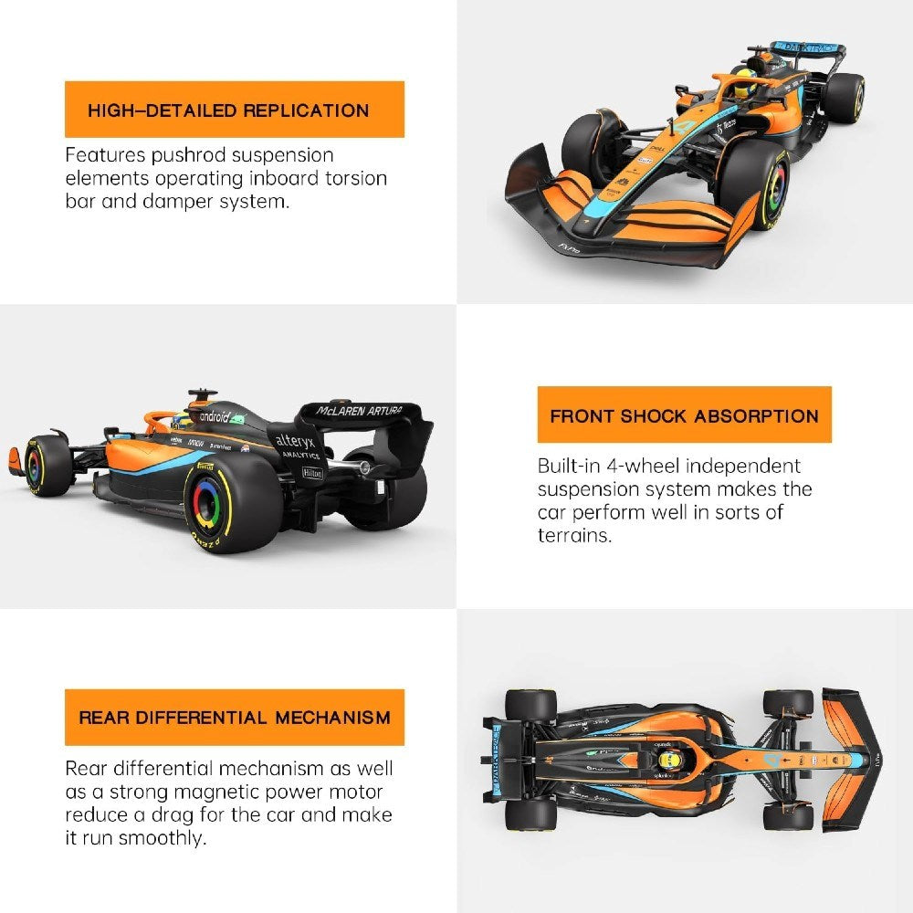 Rastar 1:12 McLaren F1 MCL36 Uzaktan Kumandalı Araba | 2.4 Ghz Full Fonksiyon 47 Cm Lisanslı Tasarım 6+ Yaş ve Üzeri Çocuklar İçin