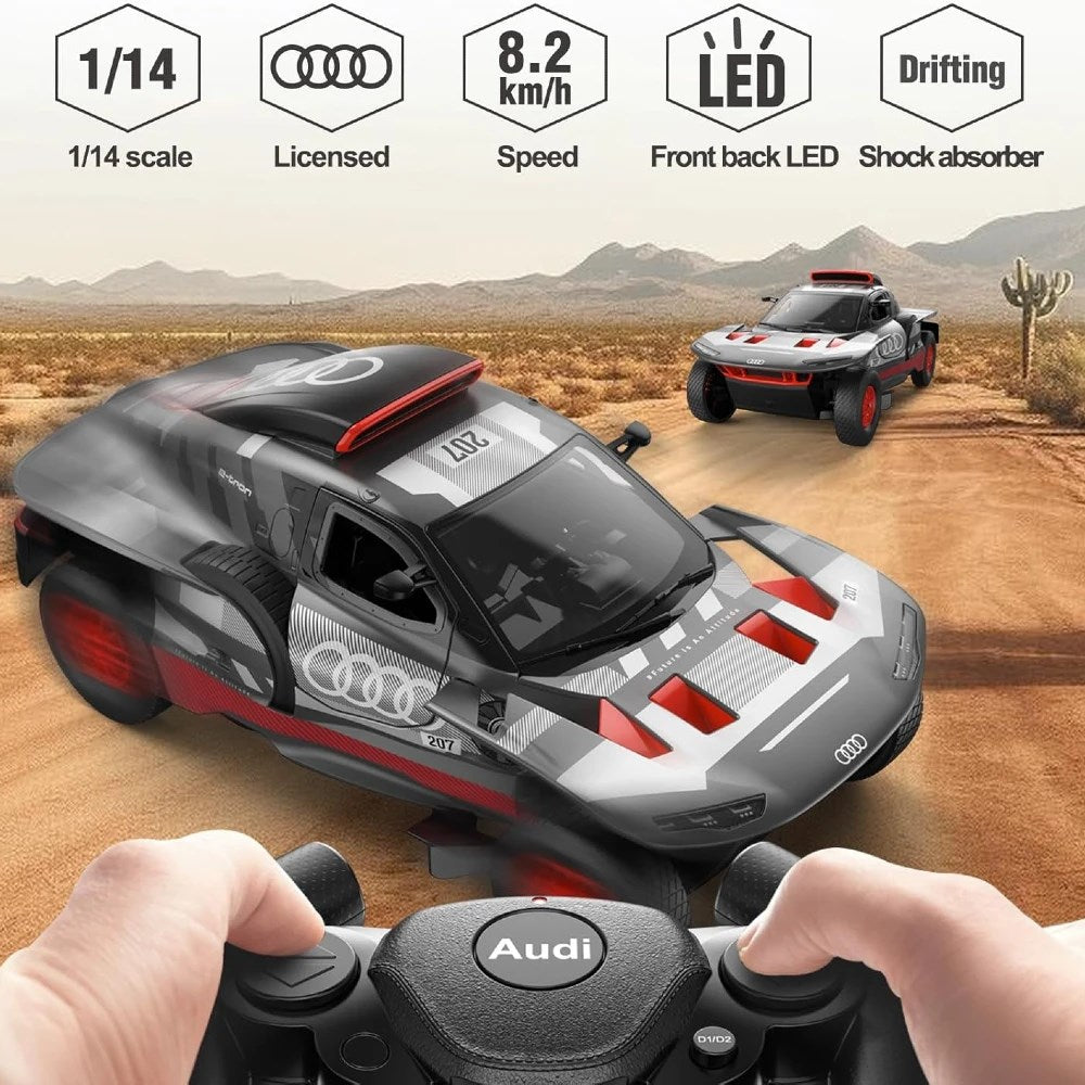 Rastar 1:14 Audi RS Q E-Tron E2 Drift Uzaktan Kumandalı Araba | 2.4 Ghz Full Fonksiyon Açılır Kapı 33 Cm Işıklı Lisanslı Tasarım 6+ Yaş ve Üzeri Çocuklar İçin
