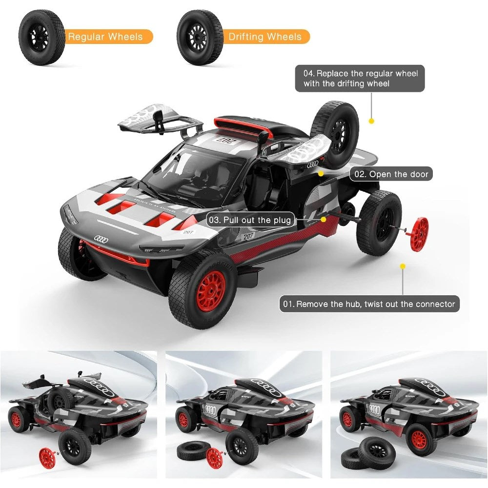Rastar 1:14 Audi RS Q E-Tron E2 Drift Uzaktan Kumandalı Araba | 2.4 Ghz Full Fonksiyon Açılır Kapı 33 Cm Işıklı Lisanslı Tasarım 6+ Yaş ve Üzeri Çocuklar İçin