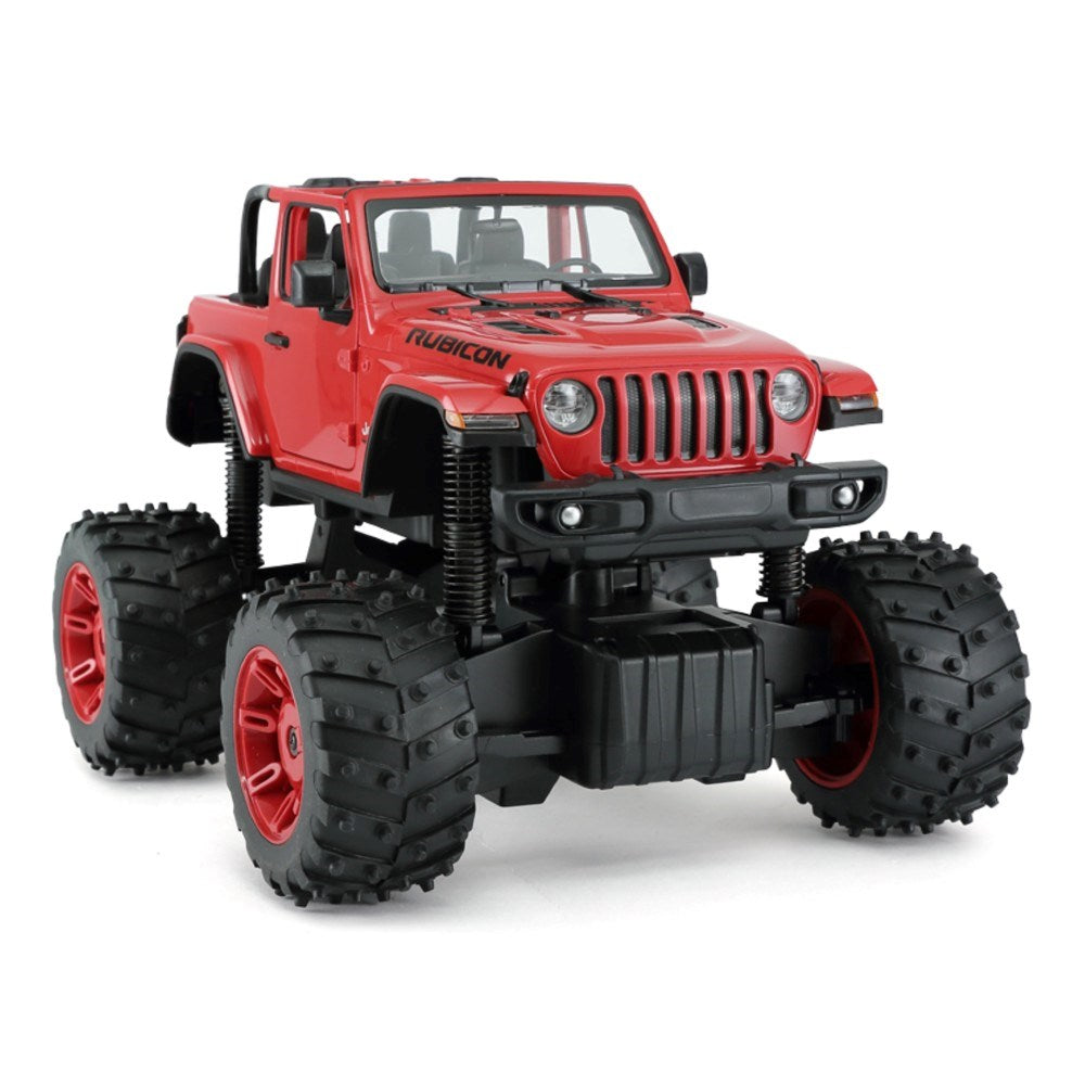 Rastar 1:14 Jeep Wrangler Rubicon Uzaktan Kumandalı Araba Big Wheel Off-Roader 2.4 Ghz Kırmızı 28 Cm