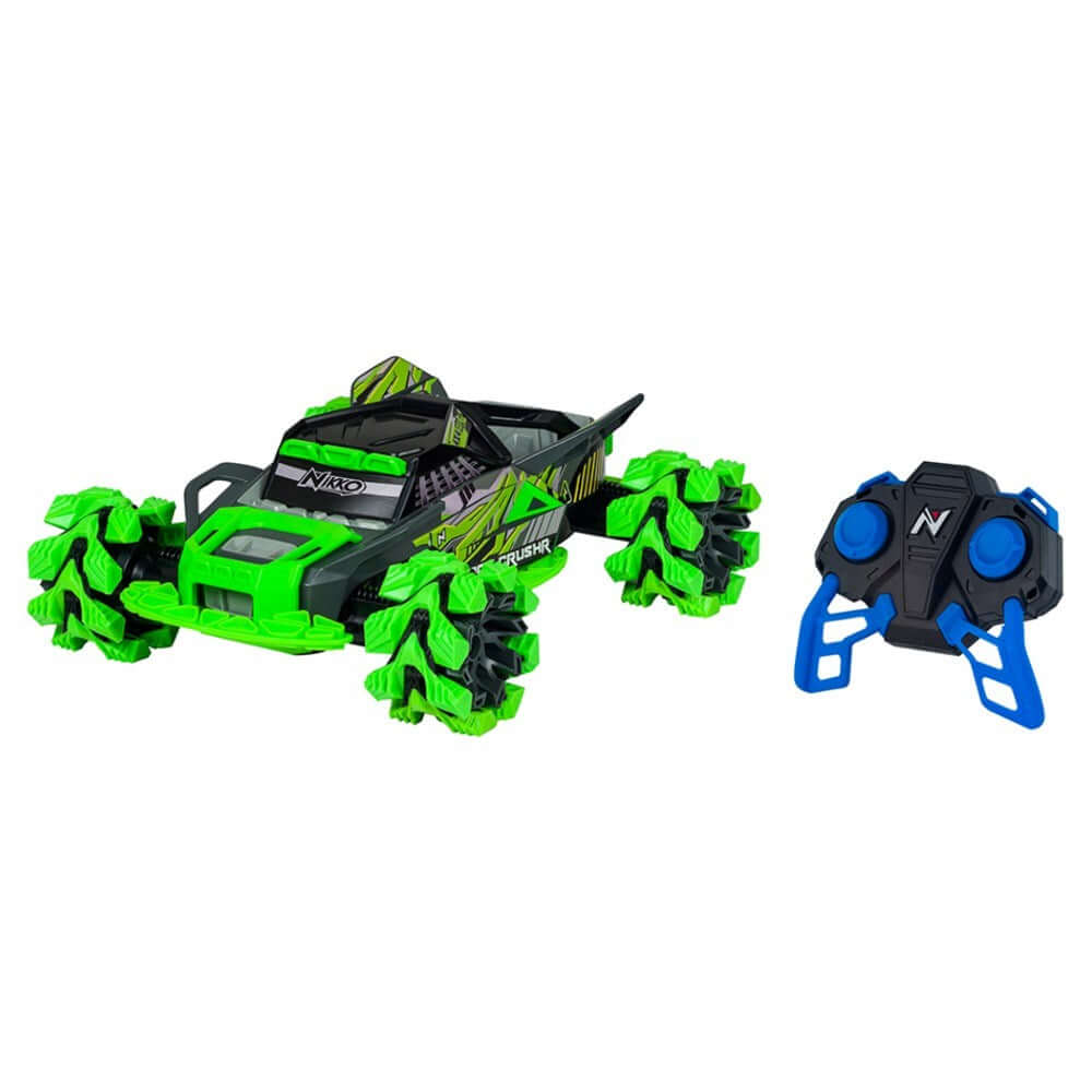 Nikko 1:12 Rock Crushr 4WD Uzaktan Kumandalı Araba 2.4 Ghz 14 km/s USB Şarjlı 33 cm Techno Green | 6 Yaş ve Üzeri Çocuklar İçin