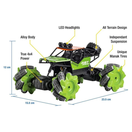 Lead Honor 1:16 RC Big Foot Monster Uzaktan Kumandalı Araba | 2.4 Ghz USB Şarj 23 Cm 360 ° Dönebilen El ve Kumanda Kontrollü Metal Araba 6+ Yaş ve Üzeri Çocuklar İçin