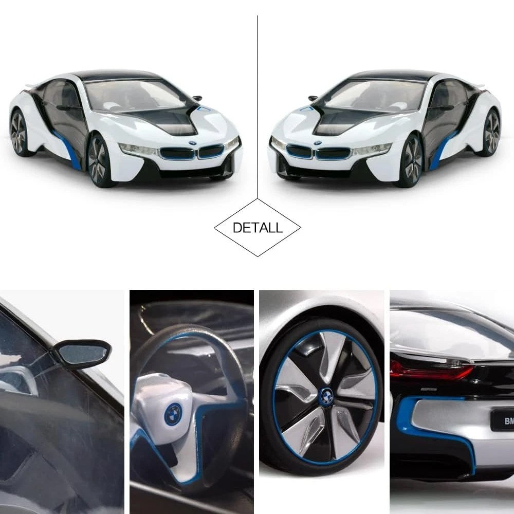 Rastar 1:14 Bmw İ8 Uzaktan Kumandalı Araba 2.4 Ghz Işıklı Beyaz 30 cm | 6 Yaş ve Üzeri Çocuklar İçin