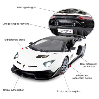 Rastar 1:14 Lamborghini Aventador SVJ Uzaktan Kumandalı Araba 2.4 Ghz Işıklı Beyaz 34 Cm | 6 Yaş ve 