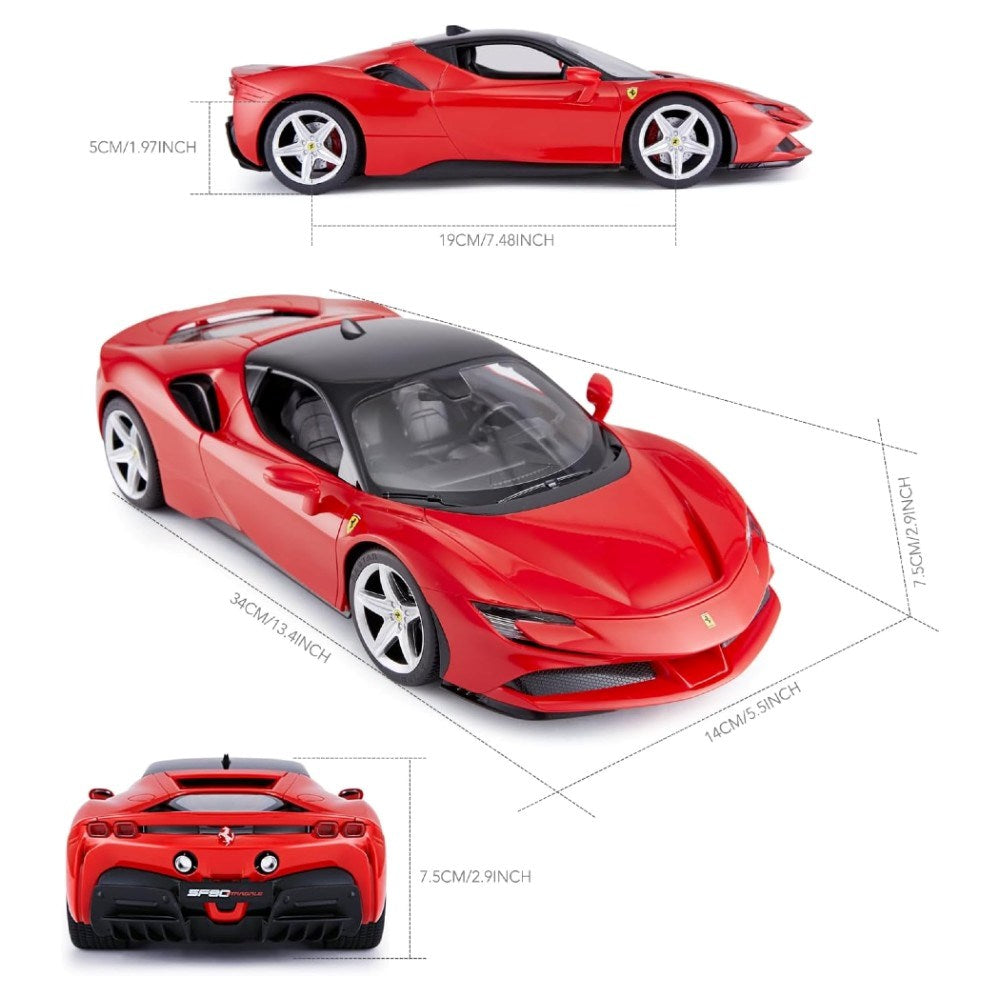 Rastar 1:14 Ferrari SF90 Stradale Uzaktan Kumandalı 2.4 Ghz Işıklı Kırmızı 34 Cm | 6 Yaş ve Üzeri Ço