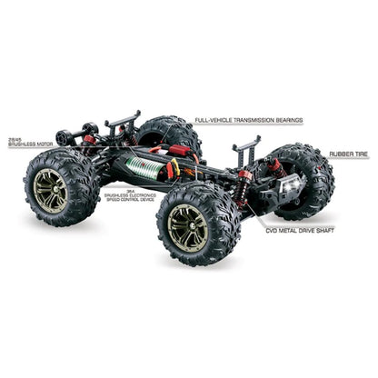 Xinlehong 1:16 RC Brushless 52 km/s 2.4Ghz 4WD USB Şarj Turuncu Yüksek Hızlı Uzaktan Kumandalı Araba | Su Geçirmez Gövde 60 Metre Kumanda Mesafesi