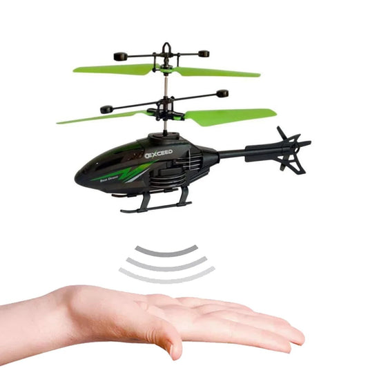 LH 1804 El Sensörlü Helikopter USB Şarj 20 Cm Yeşil