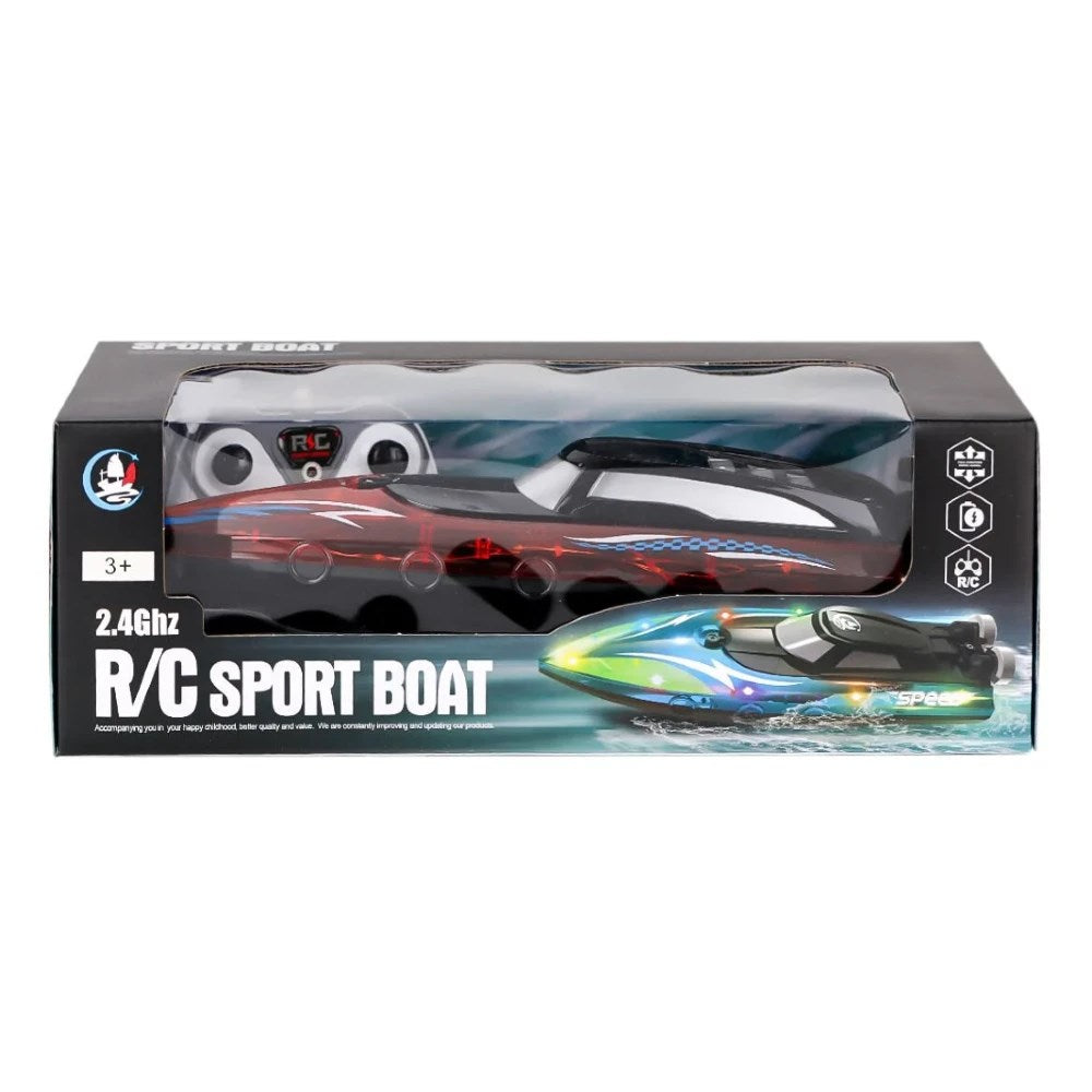 RC Sport Boat Uzaktan Kumandalı Tekne 2.4 Ghz USB Şarj LED Işıklı