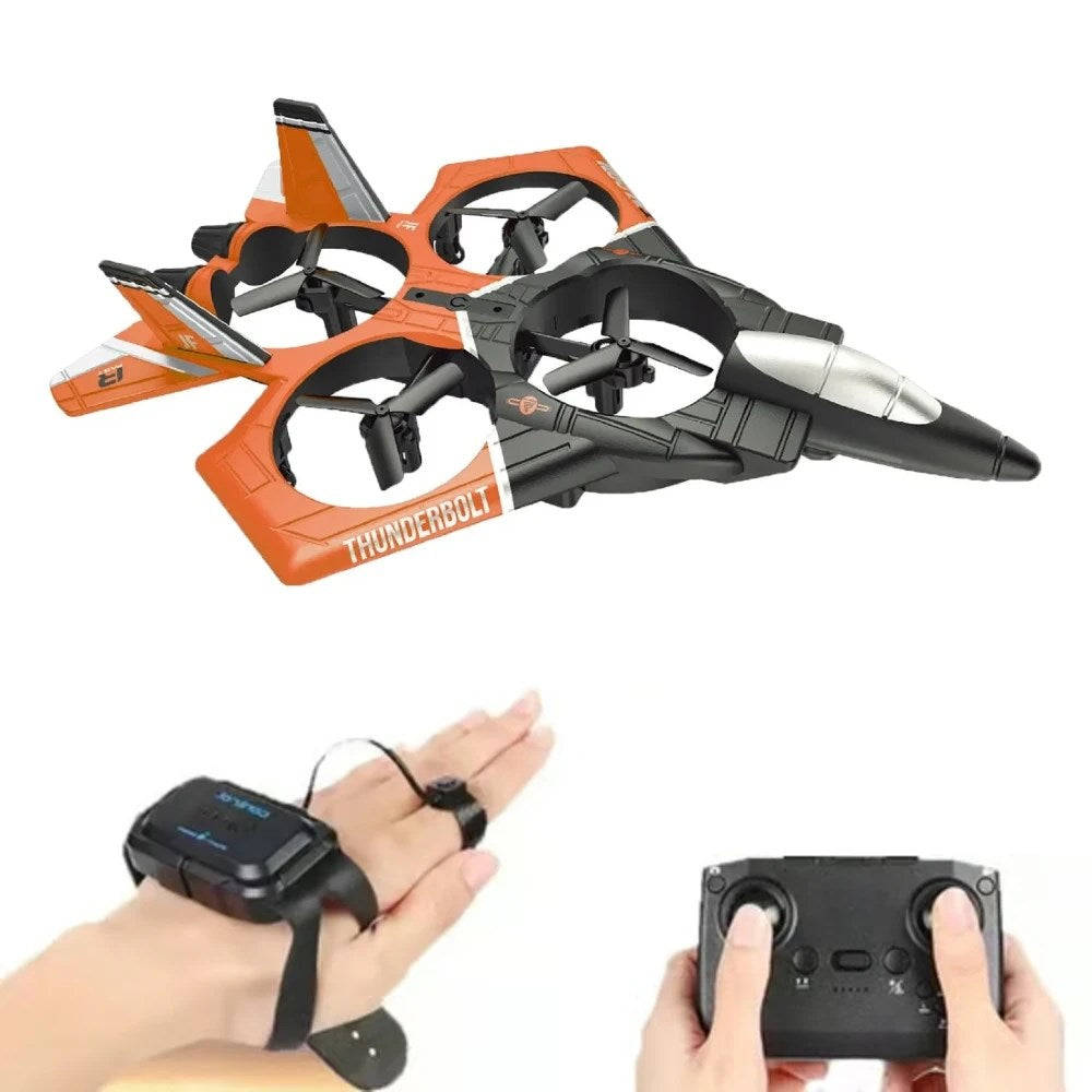 LH X72-3 RC Falcon Thunder Uzaktan Kumandalı Drone Uçak 2.4 Ghz Elle Kontrol 30Cm USB Şarj 360° Takla Pervane Korumalı Tek Tuşla Geri Çağırma Yeşil