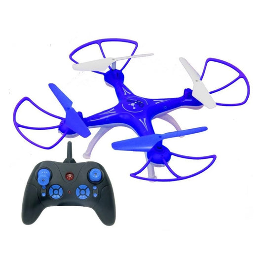 H010 RC Quadcopter Uzaktan Kumandalı Drone 2.4 Ghz 32 Cm USB Şarj 360° Takla Pervane Korumalı Tek Tuşla Geri Çağarma Mavi
