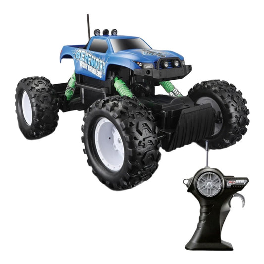Maisto Tech 1:10 RC Rock Crawler Uzaktan Kumandalı Araba | 27 Mhz USB Şarj Mavi 4x4 Hava Koşullarına Dayanaklı 8+ Yaş ve Üzeri Çocuklar İçin