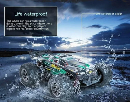 Xinlehong 1:16 RC Brushless 36 km/s 2.4Ghz 4WD USB Şarj Kırmızı Yüksek Hızlı Uzaktan Kumandalı Araba | Su Geçirmez Gövde 60 Metre Kumanda Mesafesi
