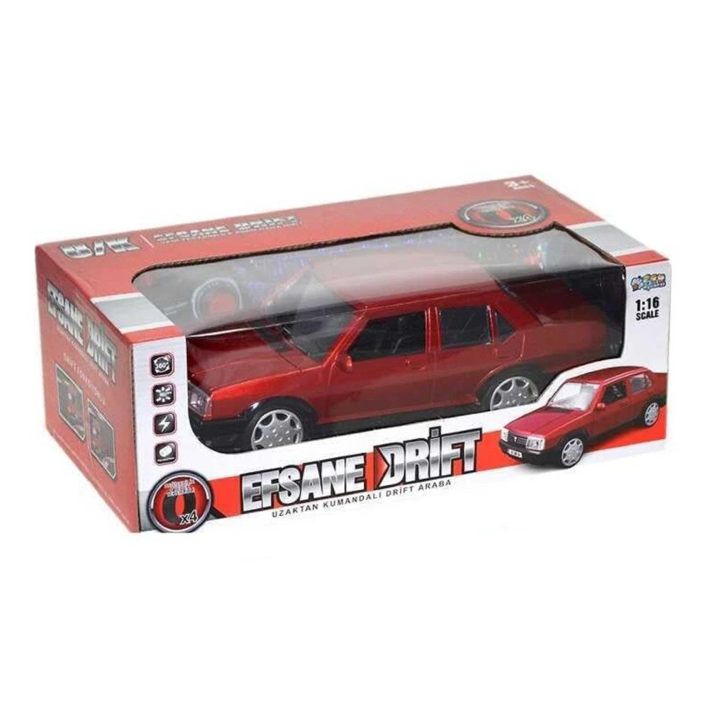 Efsane Drift 1:16 Uzaktan Kumandalı Tofaş Araba 27 Cm USB Şarj Kırmızı